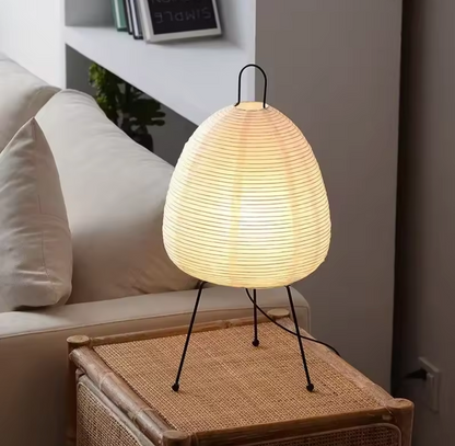 Modern Japanese Floor Lamp with Rice Paper Shade