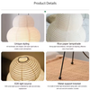 Modern Japanese Floor Lamp with Rice Paper Shade