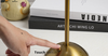 Rechargeable Retro Floral Table Lamp Walnut Base