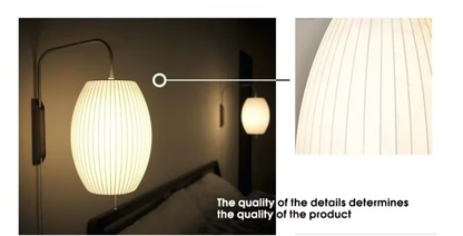 Japandi Silk Wall Lamp – Modern Japanese Style Wall Light