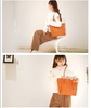 Woven Leather Tote Bag for Women Large Capacity