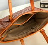 Woven Leather Tote Bag for Women Large Capacity