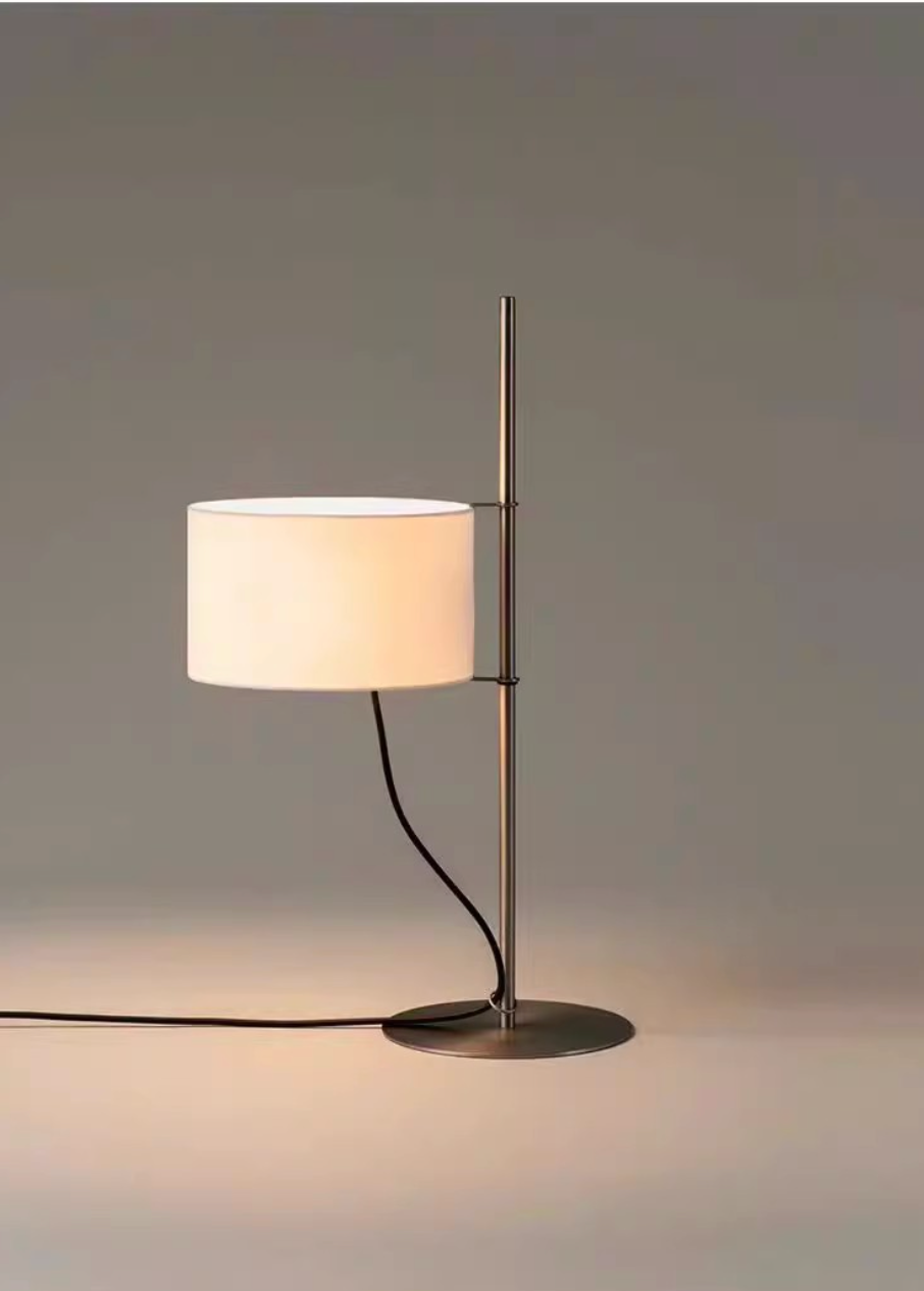 Spanish Designer Adjustable Floor Lamp with Fabric Shade