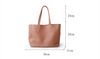 Women Genuine Leather Large Office Tote Bag With Zipper