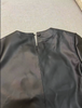 Women’s Black Leather T-Shirt Short Sleeve Top
