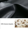 Women Leather Maxi Skirt High Waist Black Ankle Length with Back Slit