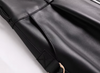 Women Leather Shorts High Waist Casual Zipper