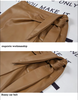 Women’s Real Leather Wrap Skirt Long with Bunny Ear Tie