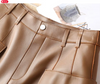 Safari Wide Women Leather Shorts High Waisted Women High Waisted