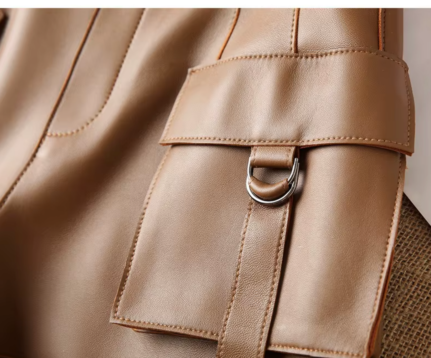 Safari Wide Women Leather Shorts High Waisted Women High Waisted