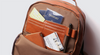 Men’s Leather Backpack with Trolley Sleeve