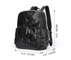 Genuine Black Leather Men’s Backpack with Trolley Sleeve