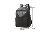 Men’s Genuine Leather Black Backpack with Trolley Sleeve