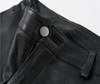Women Skinny Leather Pants with Zippers