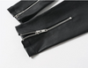 Women Skinny Leather Pants with Zippers