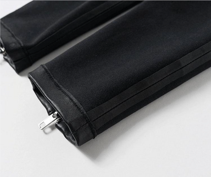 Women Skinny Leather Pants with Zippers