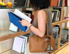 Women’s Leather Boston Pillow Shoulder Handbag