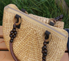 Summer Straw Woven Handbag for Women Half Moon Purse