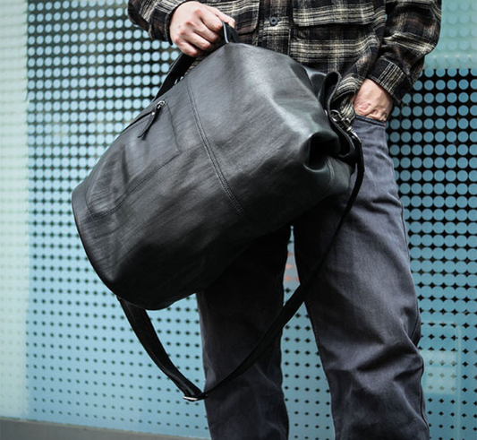 Men’s Genuine Leather Large Travel Bag