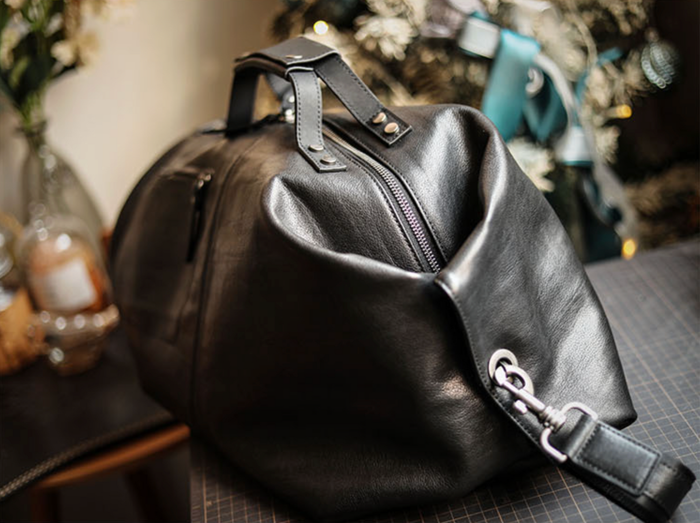 Men’s Genuine Leather Large Travel Bag