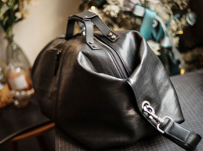 Men’s Genuine Leather Large Travel Bag