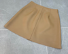Korean Style Leather A-Line High Waisted With Heart Pockets