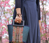 Retro Woven Women’s Rattan Straw Handbag with Wooden Handle
