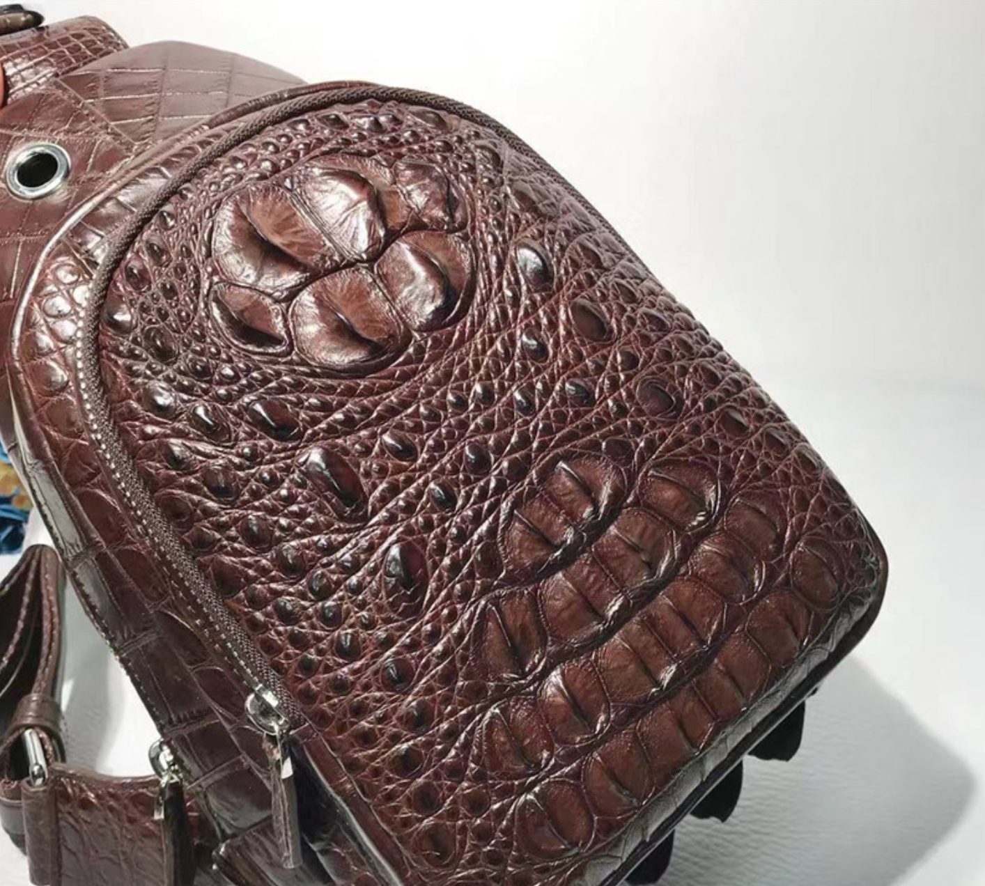 Genuine Crocodile Leather Chest Bag Sling Crossbody