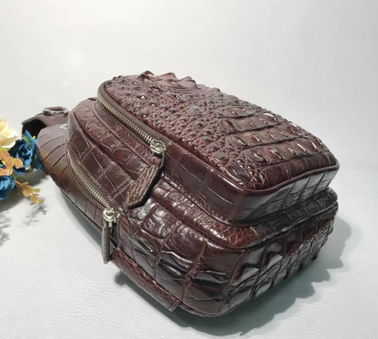 Genuine Crocodile Leather Chest Bag Sling Crossbody