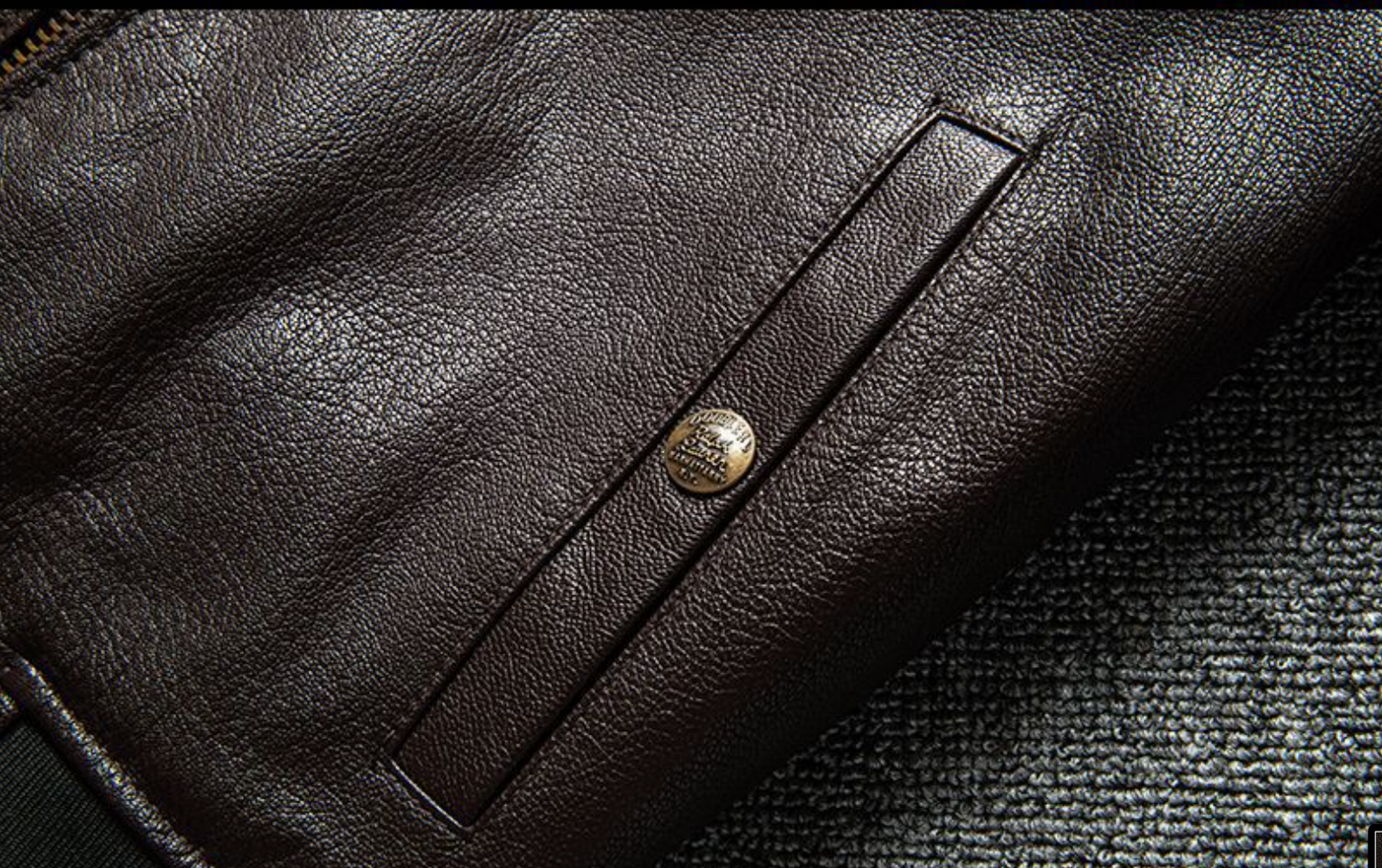 Men Hooded Goatskin Leather Bomber Baseball Jacket