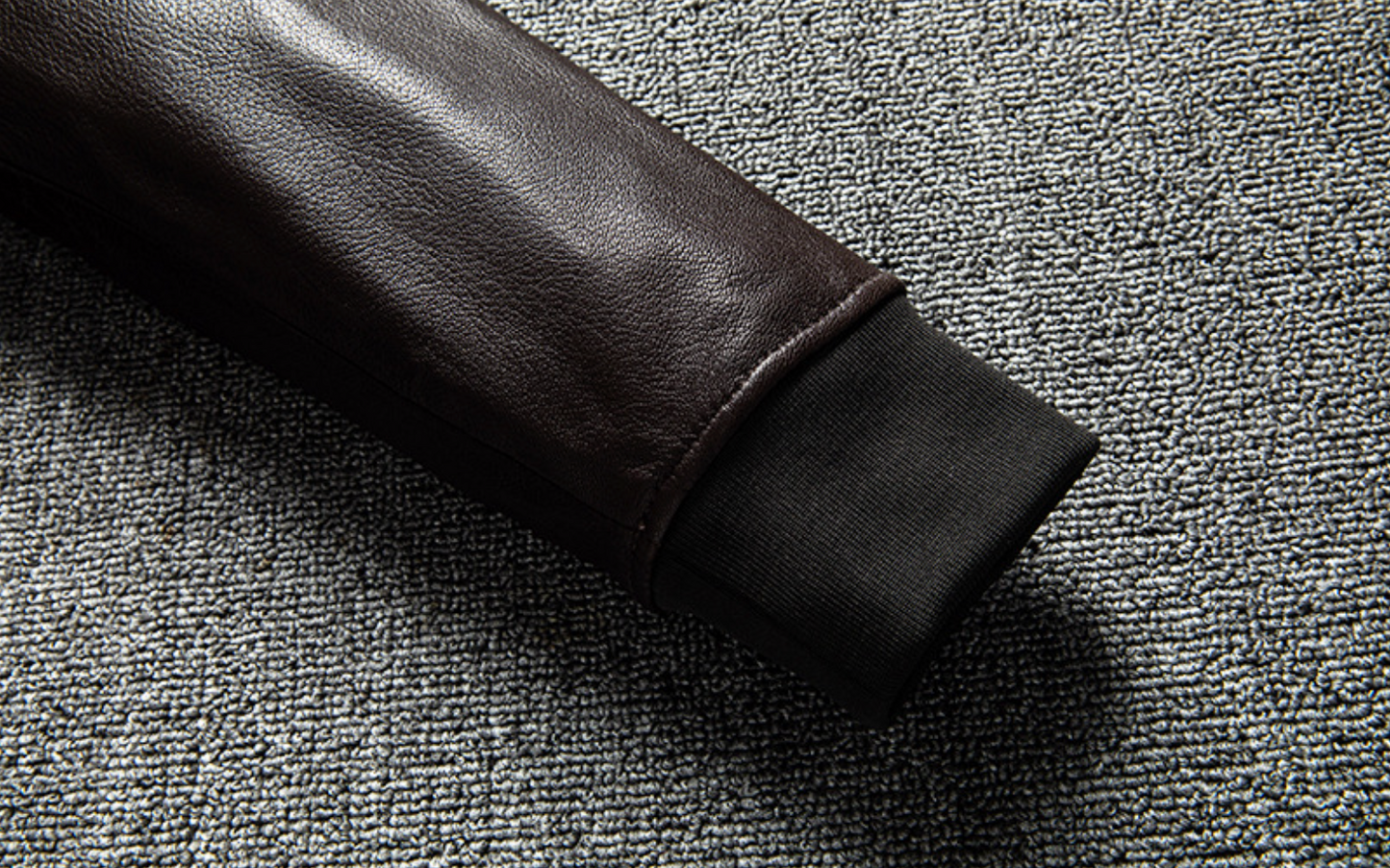 Men Hooded Goatskin Leather Bomber Baseball Jacket