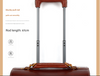 Leather Trolley Suitcase Large Capacity 20 Inch Rolling Luggage