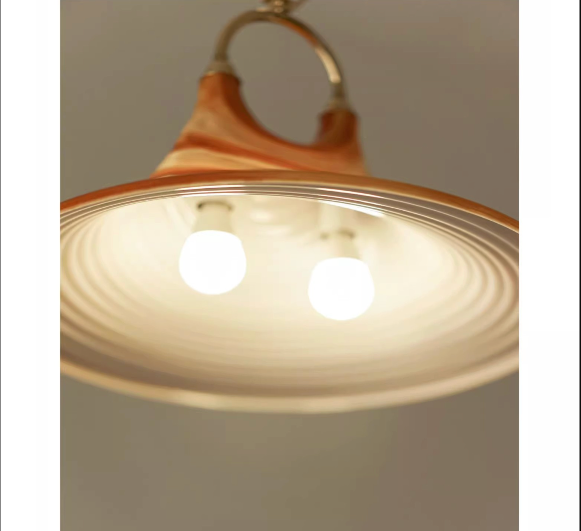 Retro Horn Pendant Light Adjustable Plexiglass Ceiling Chandelier