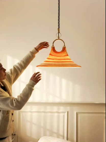 Retro Horn Pendant Light Adjustable Plexiglass Ceiling Chandelier