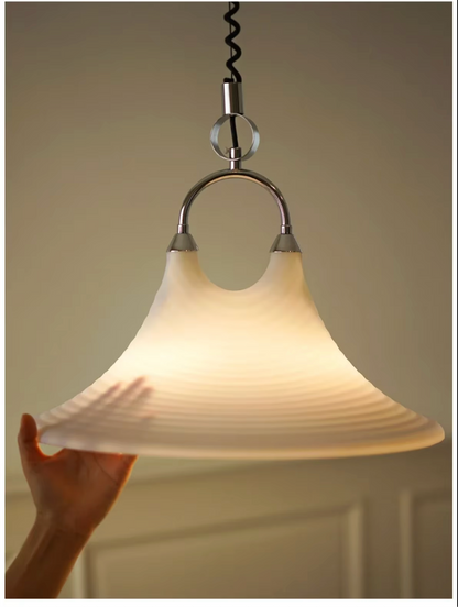 Retro Horn Pendant Light Adjustable Plexiglass Ceiling Chandelier