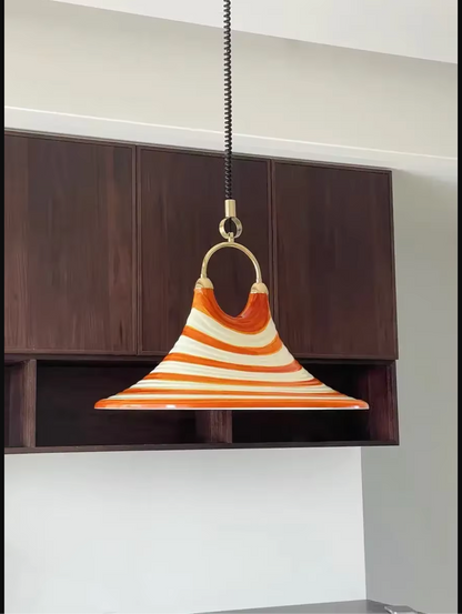 Retro Horn Pendant Light Adjustable Plexiglass Ceiling Chandelier