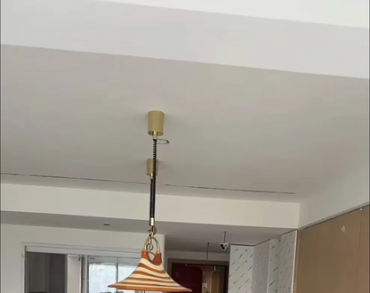 Retro Horn Pendant Light Adjustable Plexiglass Ceiling Chandelier