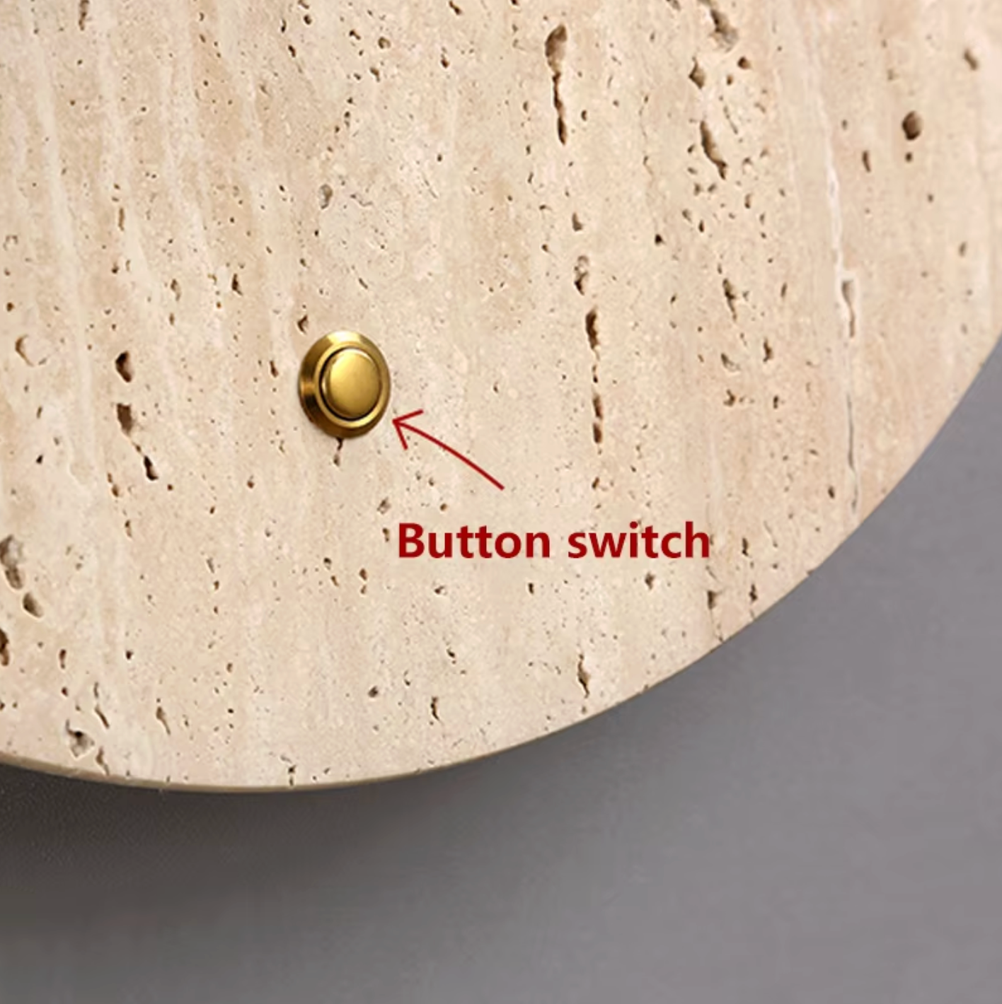 Yellow Travertine Wall Lamp Modern Wabi-Sabi Stone Sconce