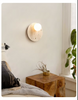 Yellow Travertine Wall Lamp Modern Wabi-Sabi Stone Sconce