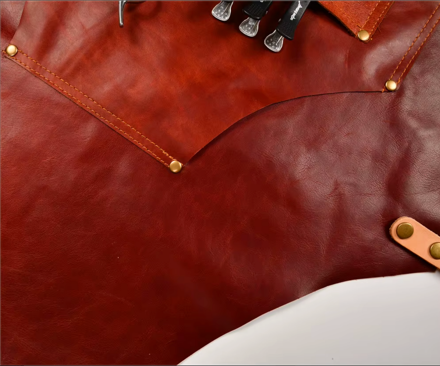 Genuine Cowhide Leather Apron With Pockets