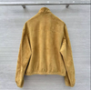 Women Beige Suede Bomber Jacket Real Suede Zip-Up Coat