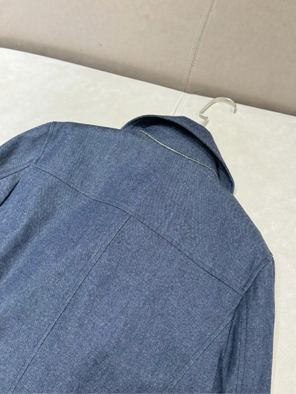 Women Double Breasted Short Wool Coat Mulberry Silk Lined