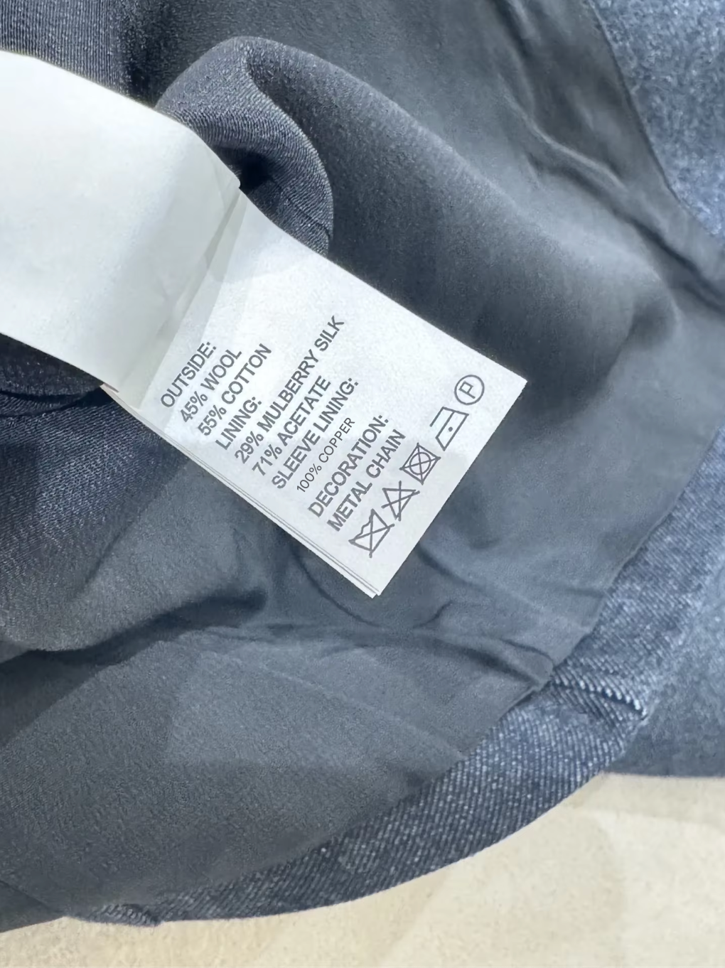 Women Double Breasted Short Wool Coat Mulberry Silk Lined