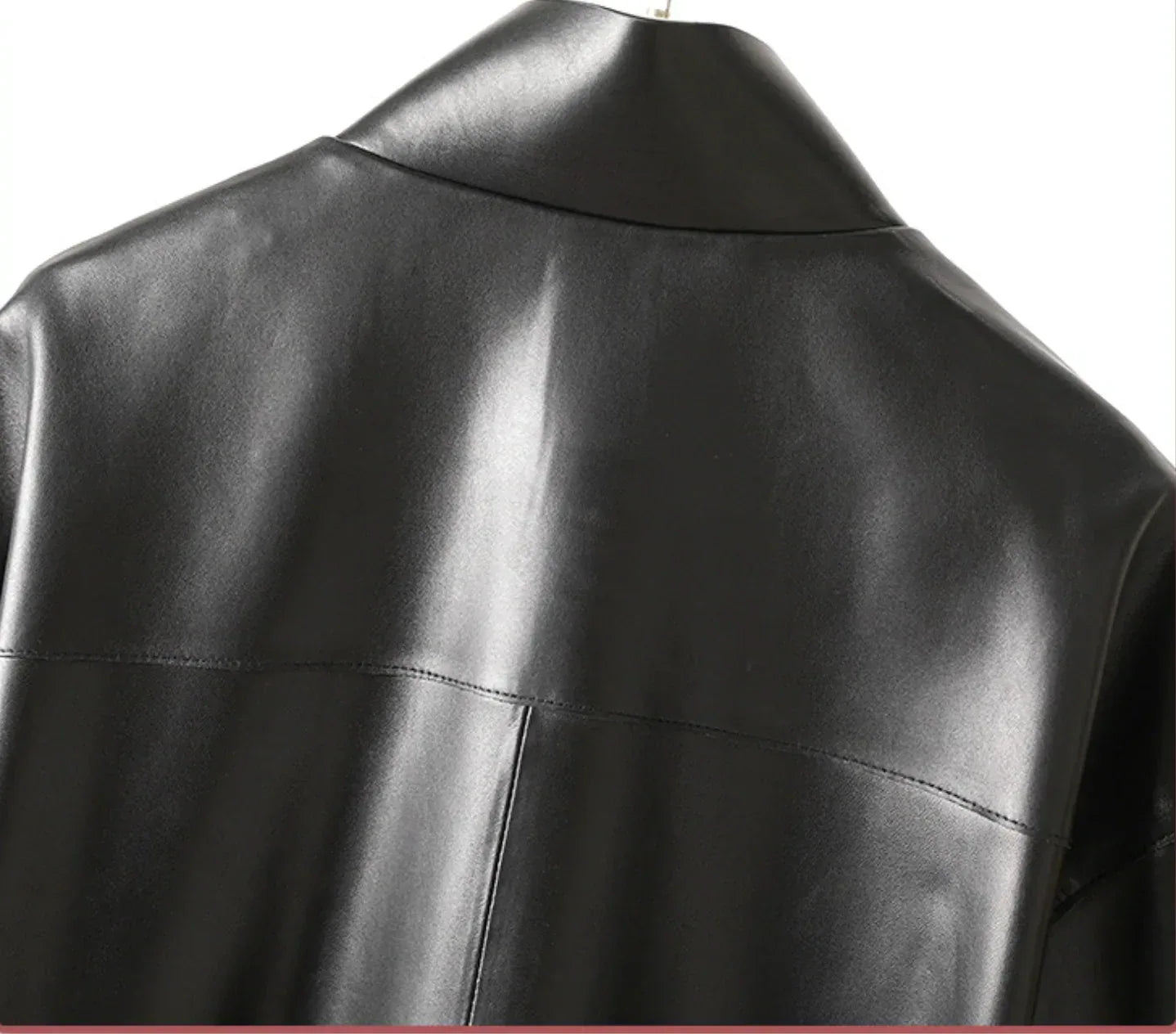 Women Oversized Leather Jacket Bomber Style