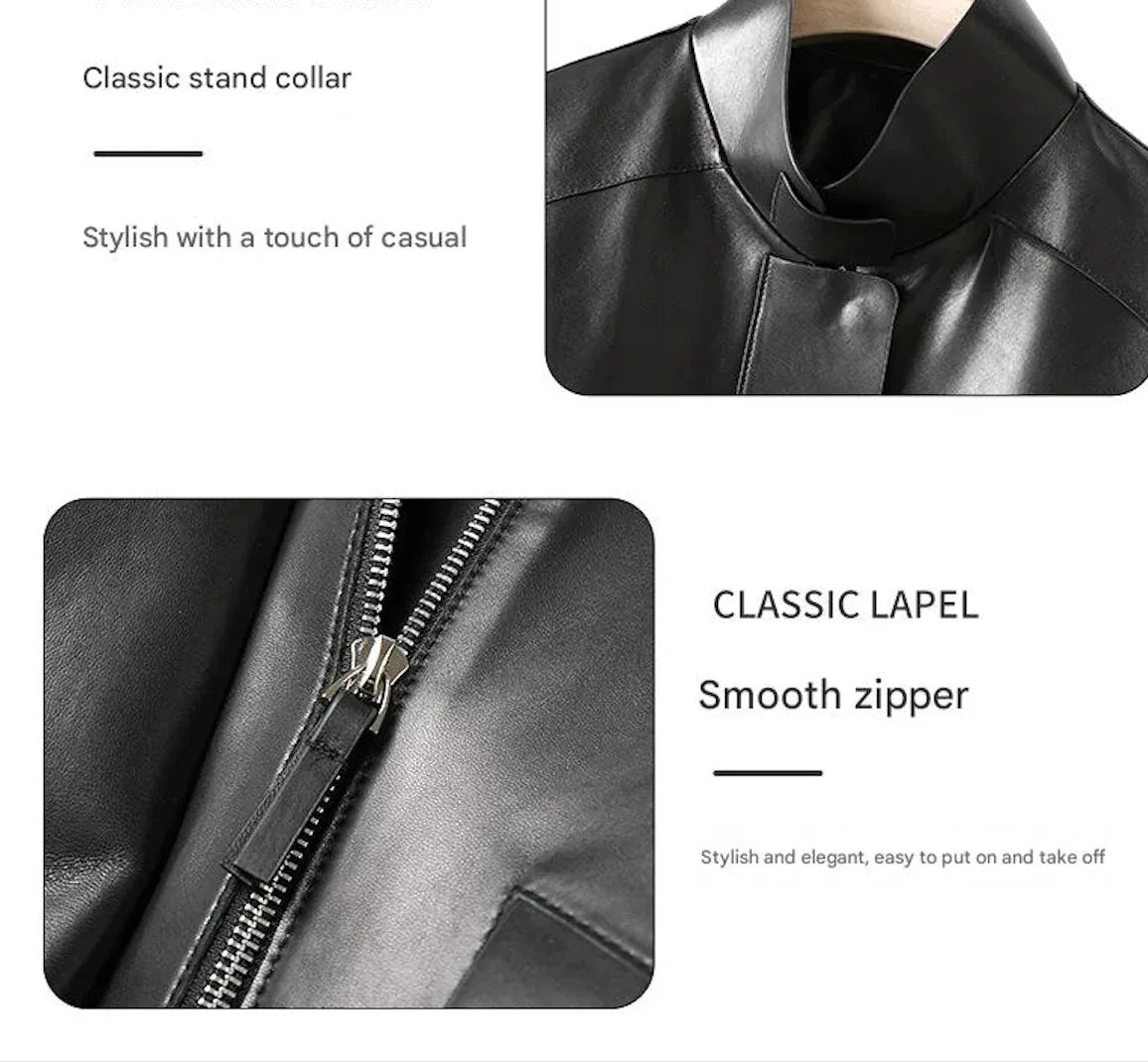 Women Oversized Leather Jacket Bomber Style