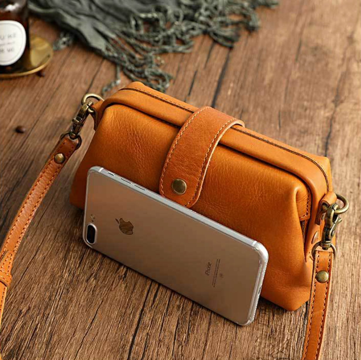 Leather Crossbody Bag for Women Small Shoulder Purse