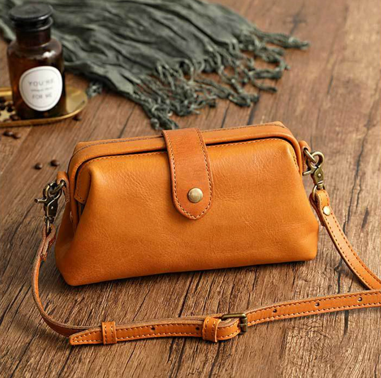 Leather Crossbody Bag for Women Small Shoulder Purse