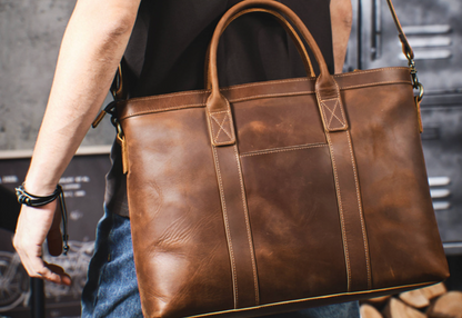 Men’s Genuine Leather Office Briefcase Bag