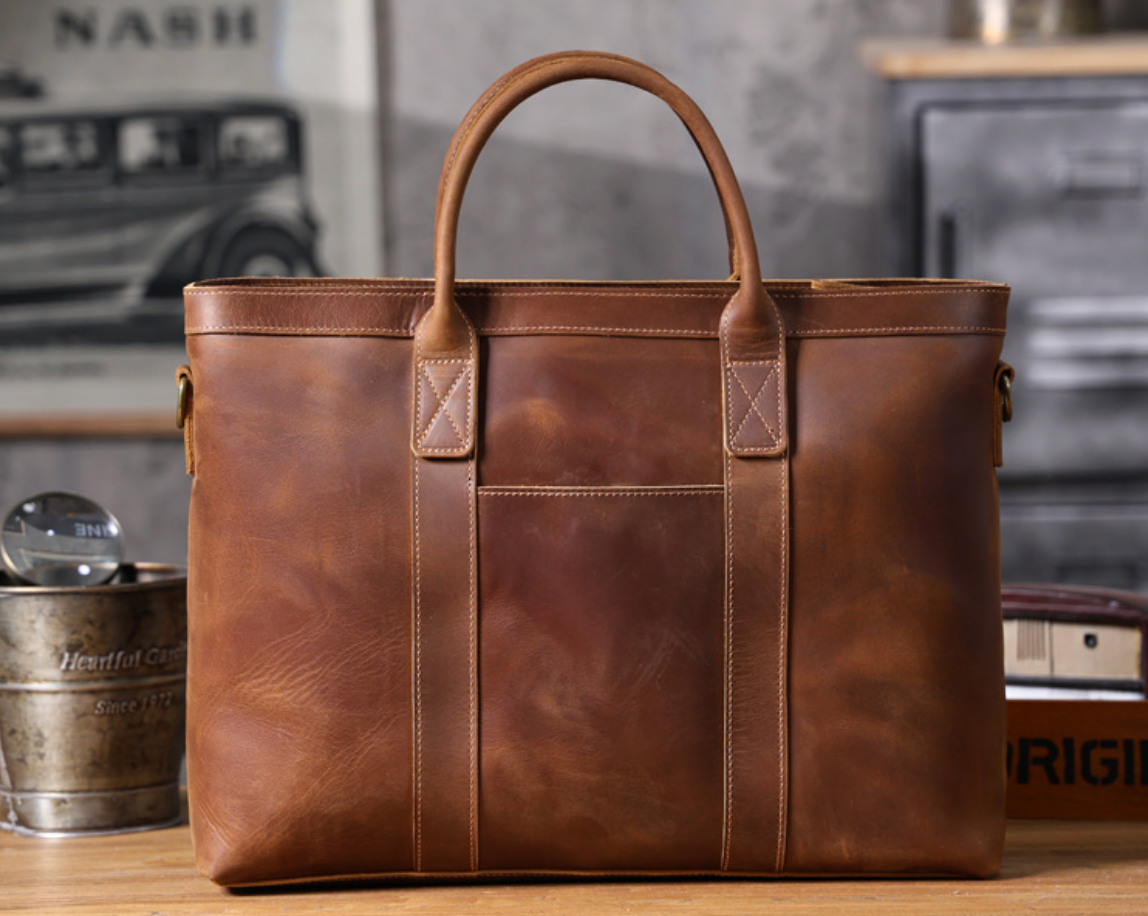 Men’s Genuine Leather Office Briefcase Bag