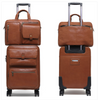 Premium Leather Trolley Suitcase Set